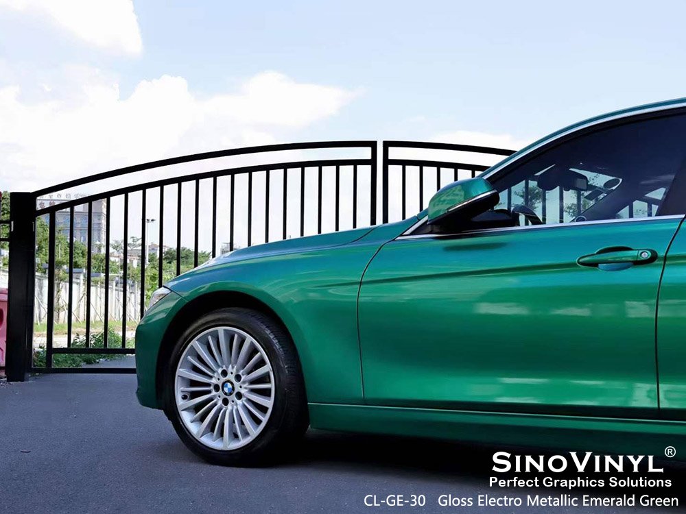 Glossy Metallic Free Car Wrap For Stretchable Electro Metallic Vinyl