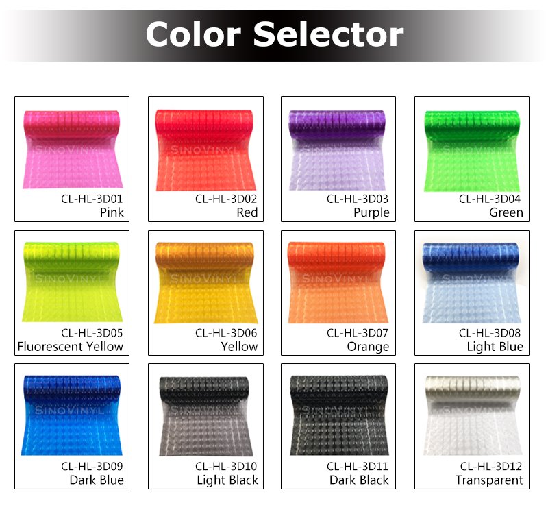 Headlight Tint Film 0.3*9m Black Light Film 3D Cat Eye Headlight Film For Car