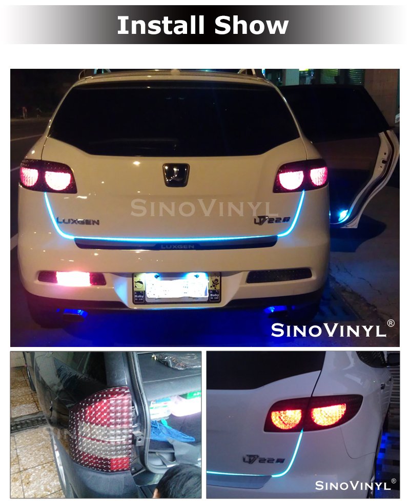Headlight Tint Film 0.3*9m Black Light Film 3D Cat Eye Headlight Film For Car