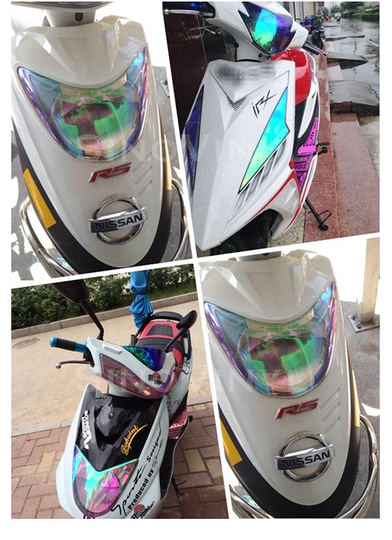 Chameleon Car Head Light Rainbow Vinyl Roll Transparent Car Headlight Tint Film
