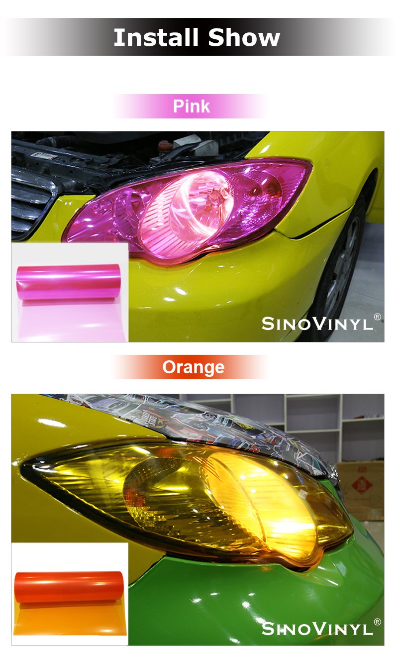 Car Decoration Headlight And Taillights Film Solid Color Light Tint Film