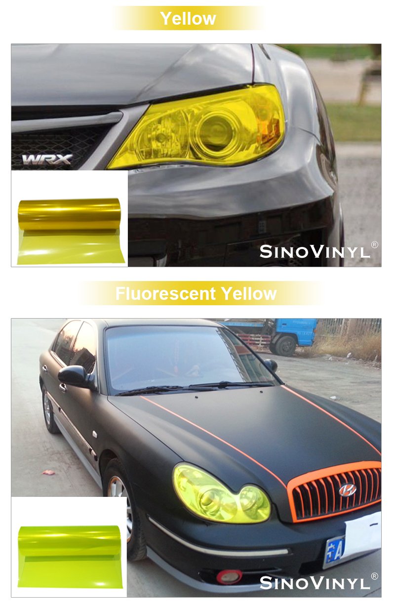 Car Decoration Headlight And Taillights Film Solid Color Light Tint Film