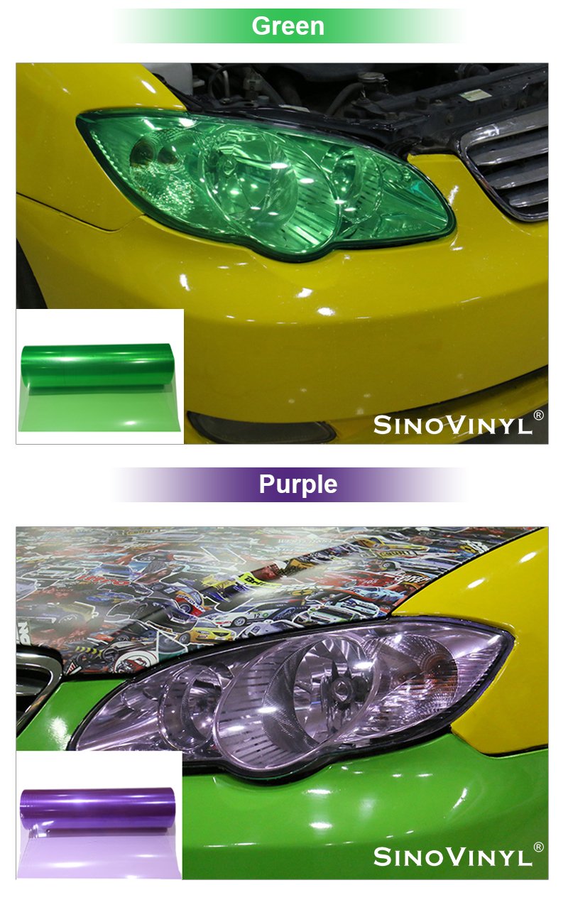 Car Decoration Headlight And Taillights Film Solid Color Light Tint Film