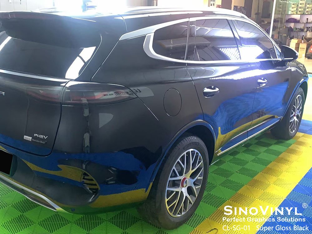 High Quality 1.52*18M PVC Sticker Glossy Crystal Gloss Car Wrap Vinyl