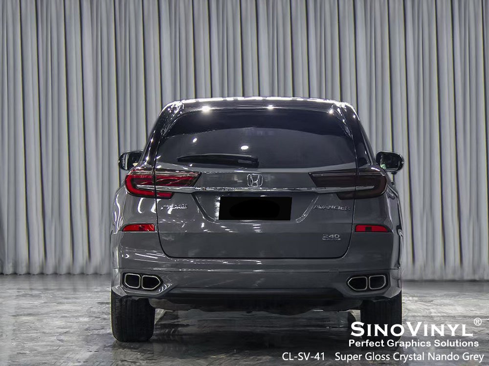 Factory Price OEM Self Adhesive Gloss Crystal Grey Car Wrap Vinyl Film