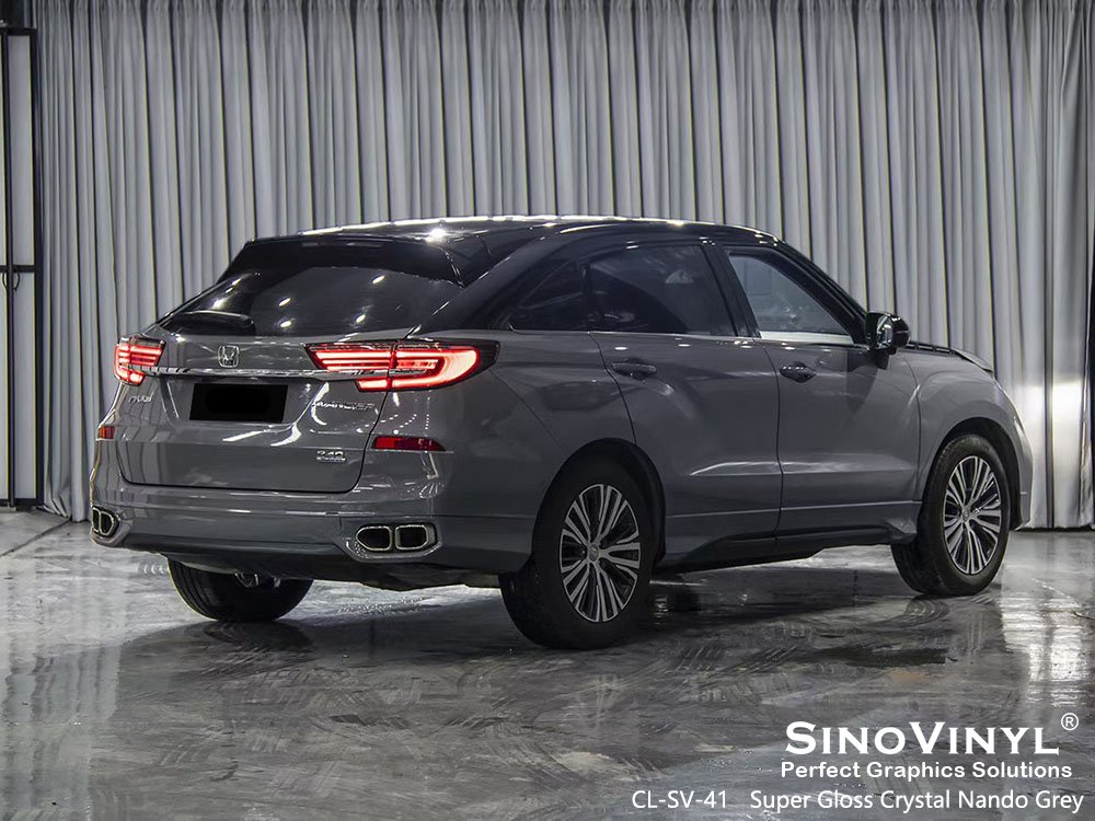 Factory Price OEM Self Adhesive Gloss Crystal Grey Car Wrap Vinyl Film