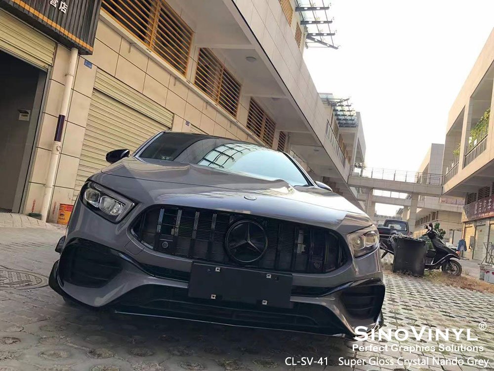 Car Protection Wrap Vinyl Film Gloss Vinyl Wrap Glossy Crystal Nardo Gray