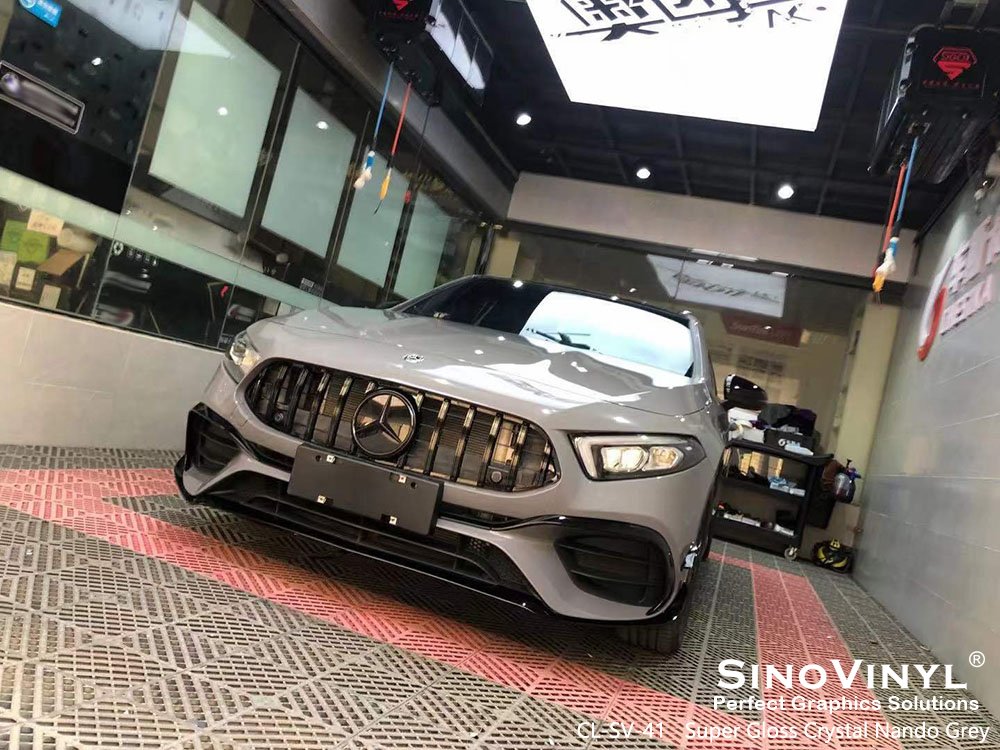 Car Protection Wrap Vinyl Film Gloss Vinyl Wrap Glossy Crystal Nardo Gray