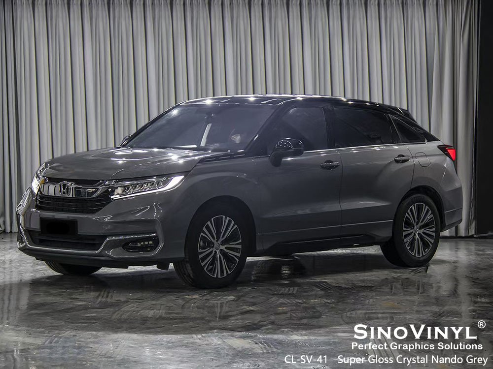 Factory Price OEM Self Adhesive Gloss Crystal Grey Car Wrap Vinyl Film