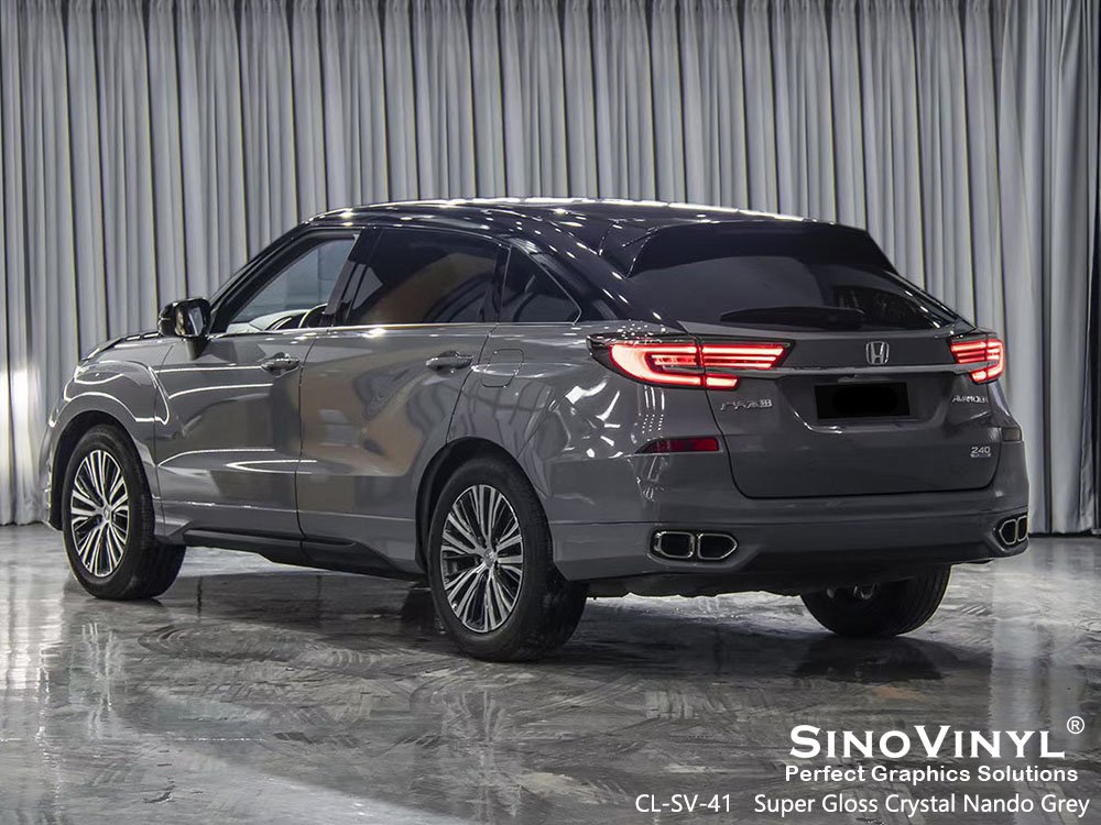 Factory Price OEM Self Adhesive Gloss Crystal Grey Car Wrap Vinyl Film