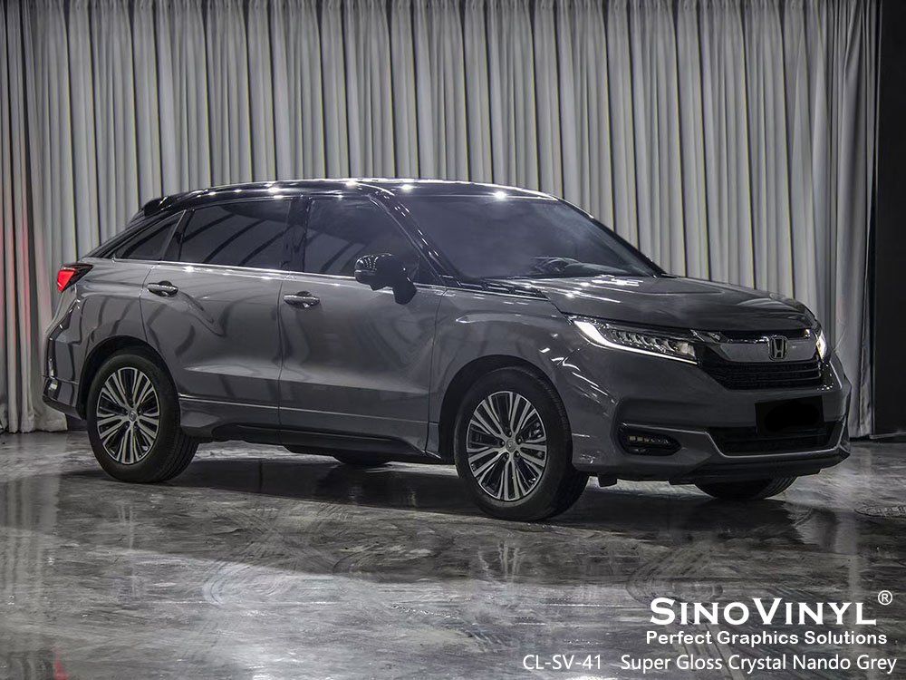 Factory Price OEM Self Adhesive Gloss Crystal Grey Car Wrap Vinyl Film
