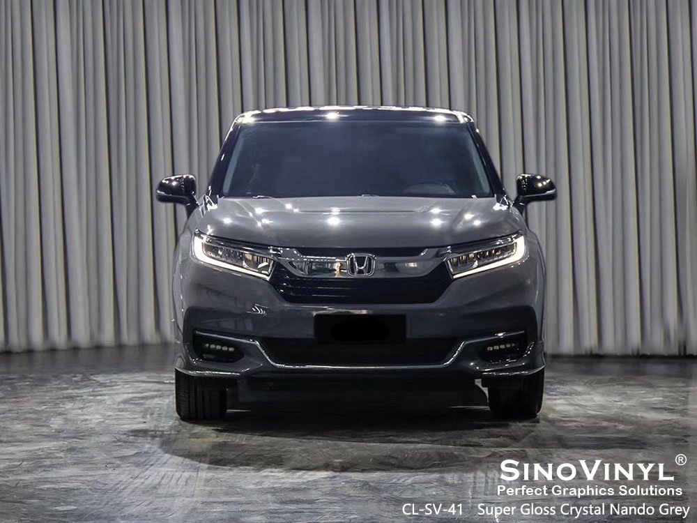 Factory Price OEM Self Adhesive Gloss Crystal Grey Car Wrap Vinyl Film