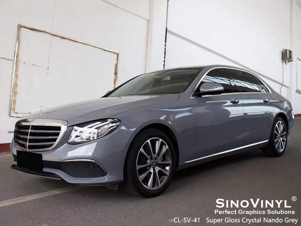 PVC Material Waterproof Super Gloss Natto Grey Auto Vinyl Wrap