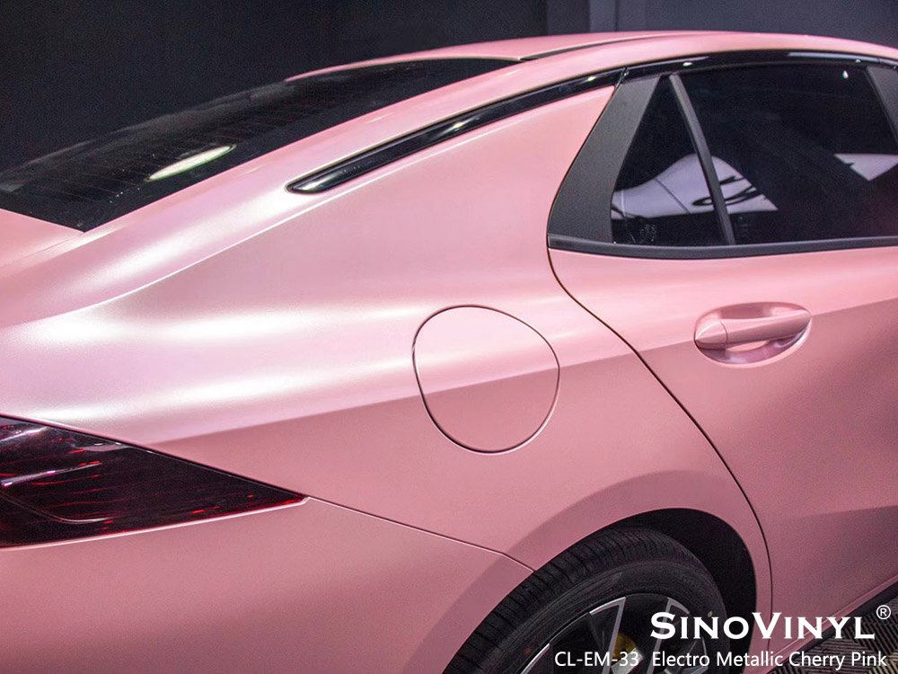 Factory Direct Sales 1.52*18m Electro Metallic Pink Gloss Auto Wrap Vinyl