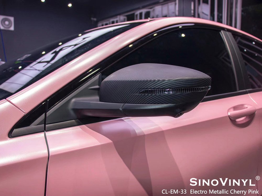 Factory Direct Sales 1.52*18m Electro Metallic Pink Gloss Auto Wrap Vinyl