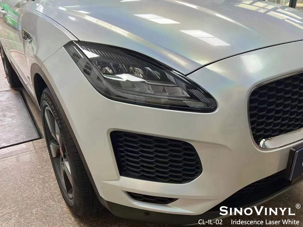 1.52x18M Factory Price Laser Gloss White Color Change Auto Decoration Vinyl Film