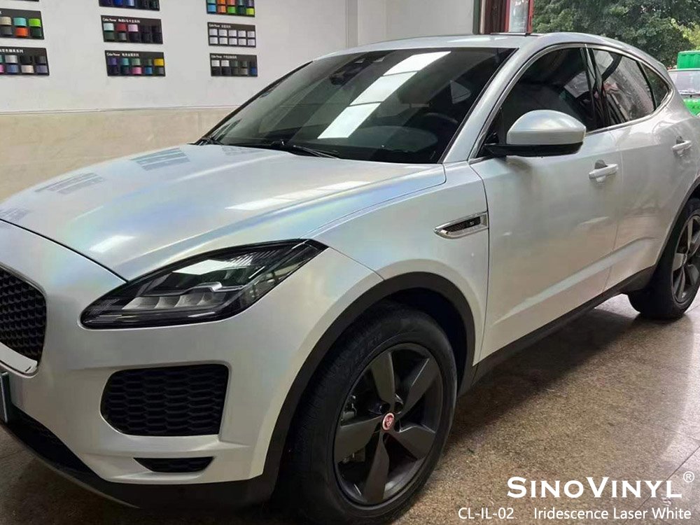 1.52x18M Factory Price Laser Gloss White Color Change Auto Decoration Vinyl Film