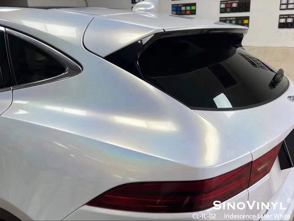 1.52x18M Factory Price Laser Gloss White Color Change Auto Decoration Vinyl Film