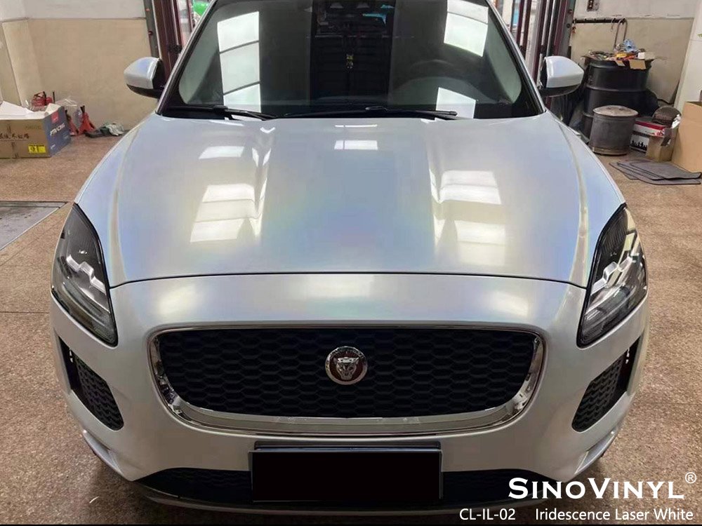1.52x18M Factory Price Laser Gloss White Color Change Auto Decoration Vinyl Film